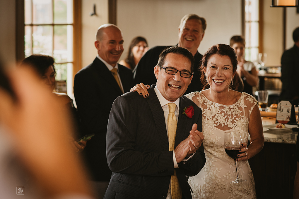 Joyful speeches at Virginia wedding