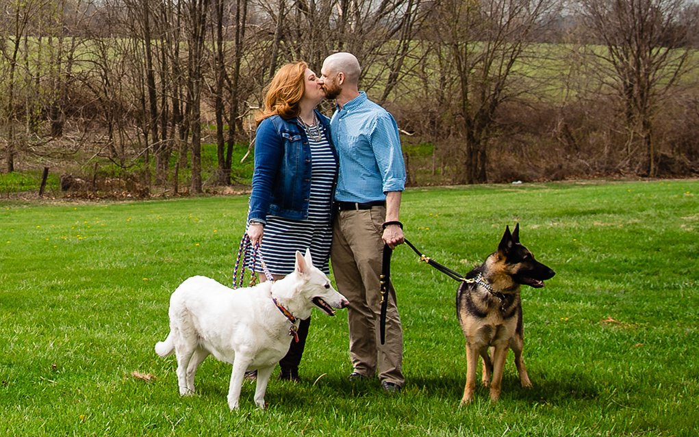 Virginia Engagement Photographer Engagement Session with dogs