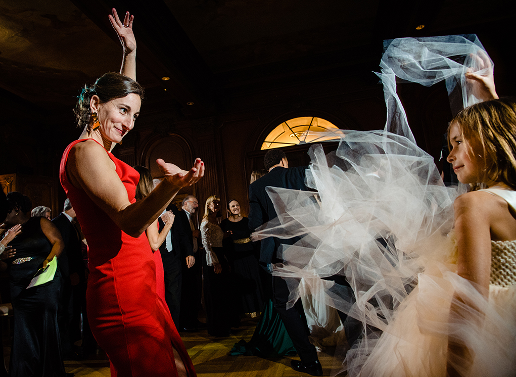 Emily Doug Cosmos Club DC Wedding Reception Flower Girl Dancing