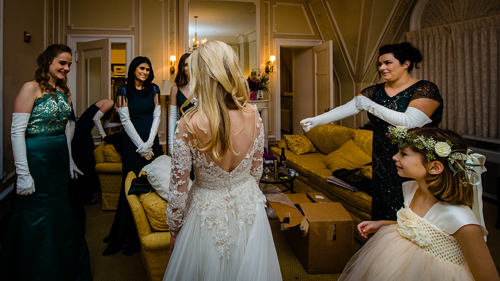 Cosmos Club DC Wedding Bride Getting Ready