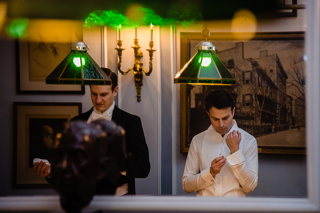 Cosmos Club DC Wedding Groom Getting Ready