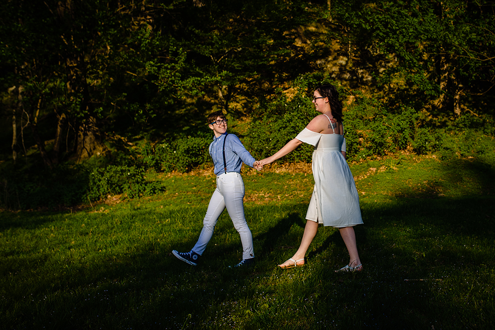 Two brides-to-be portraits at a Great Falls engagement photos by Potok's World Photography, engagement photographers in Maryland.