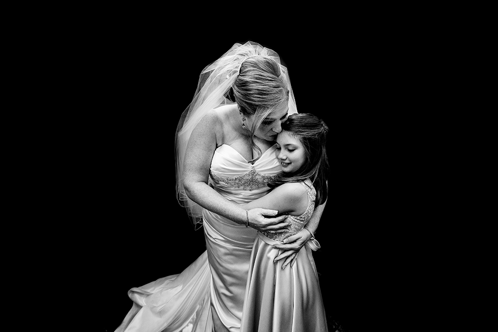 Moment between bride and her daughter at Mount Vernon Country Club wedding in Alexandria Virginia photographed by Potok's World Photography based in Washington DC