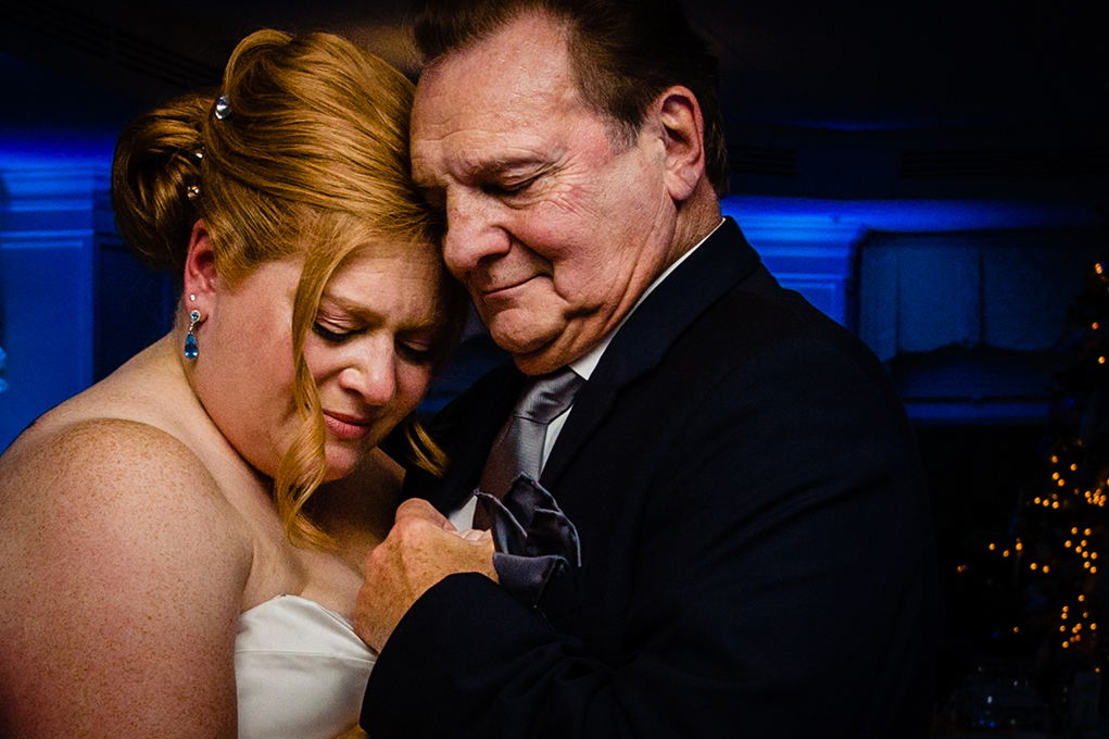 Father-daughter dance at the Mount Vernon Country Club wedding in Alexandria Virginia photographed by Potok's World Photography based in Washington DC