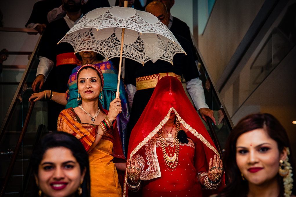 Multicultural Indian Coorg wedding ceremony at the Silver Springs Civic Center in Maryland photographed by DC wedding and engagement photographers of Potok's World Photography