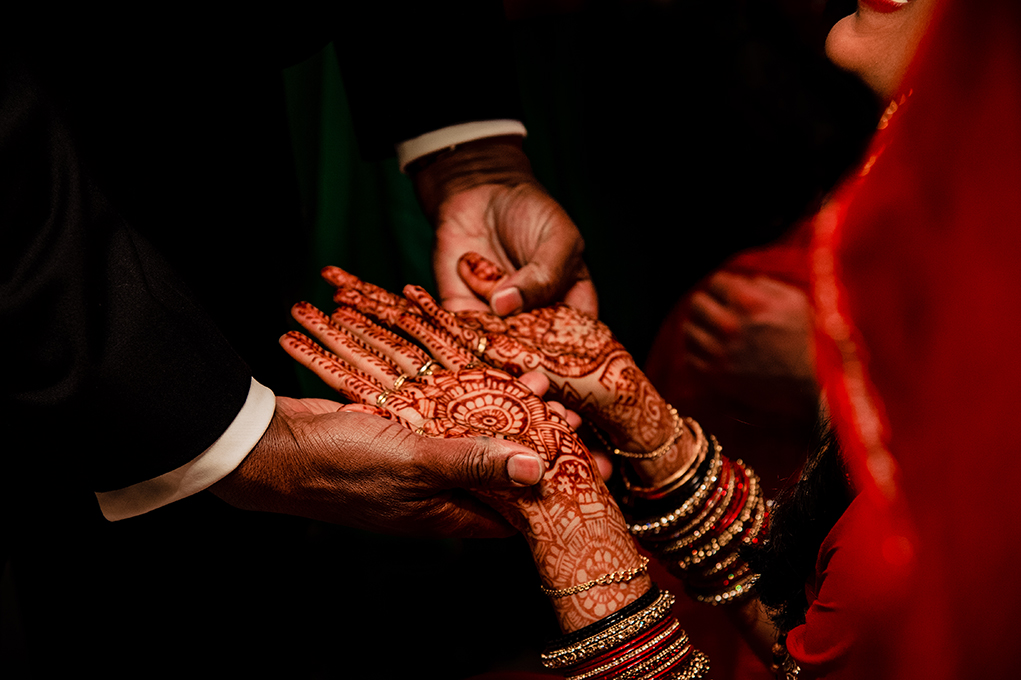 Multicultural Indian Coorg wedding ceremony at the Silver Springs Civic Center in Maryland photographed by DC wedding and engagement photographers of Potok's World Photography