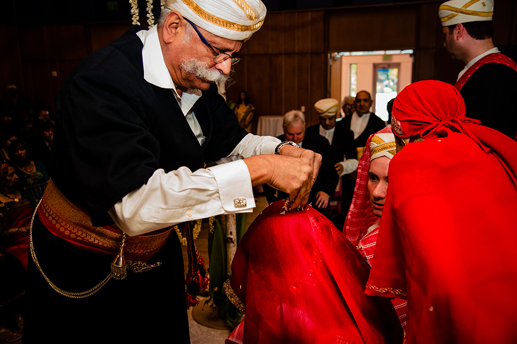 Multicultural Indian Coorg wedding ceremony at the Silver Springs Civic Center in Maryland photographed by DC wedding and engagement photographers of Potok's World Photography