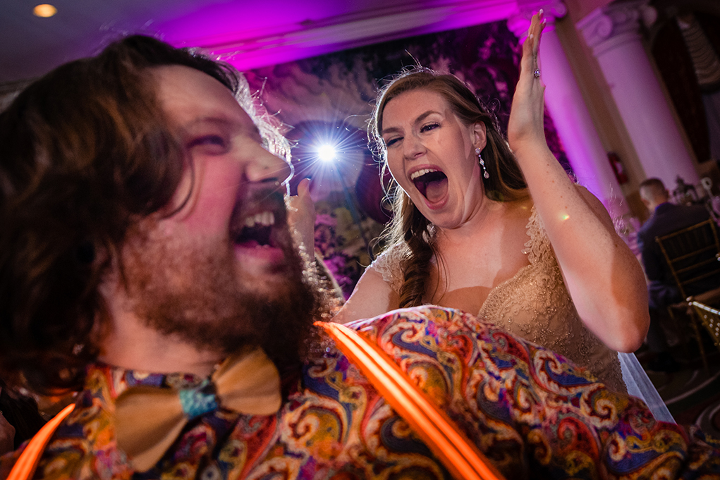 Funny moment at the wedding reception of the Omni Shoreham DC wedding by DC wedding photographers Potok's World Photography