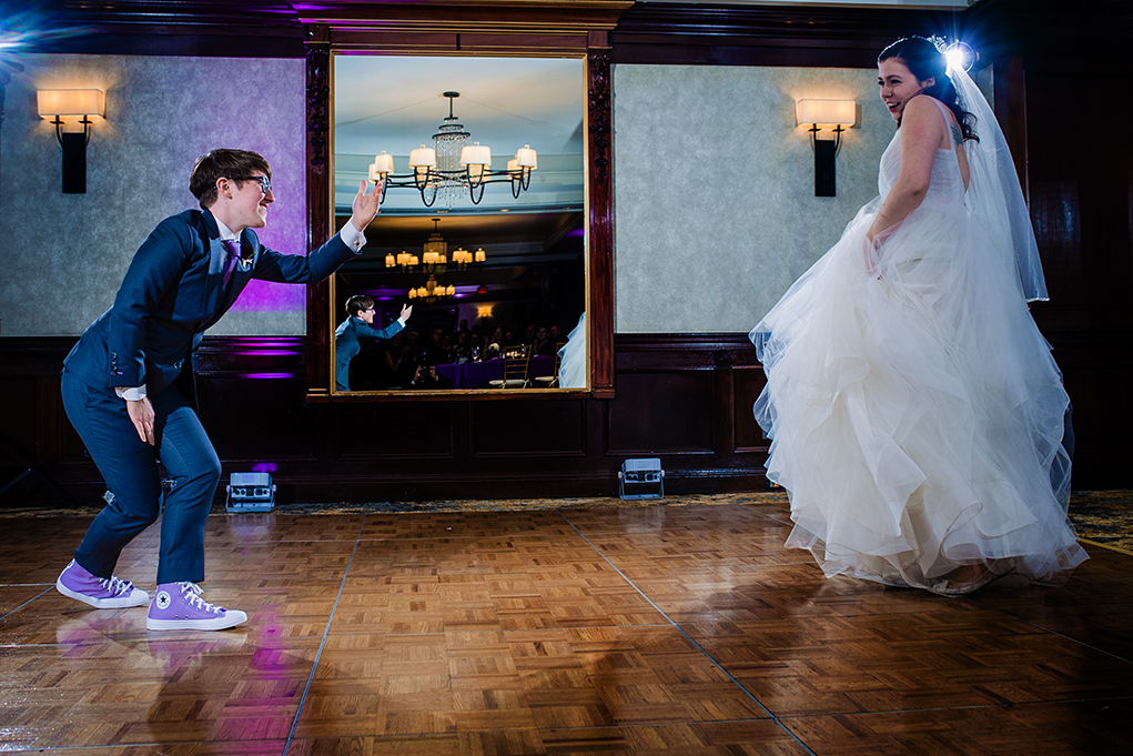 First dance at the City Club of Washington wedding reception by DC wedding photographers Anji and Pete Martin of Potok's World Photography