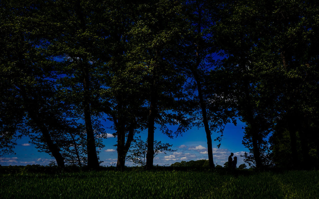 Creative silhouette engagement photo by DC wedding photographer of Potok's World Photography