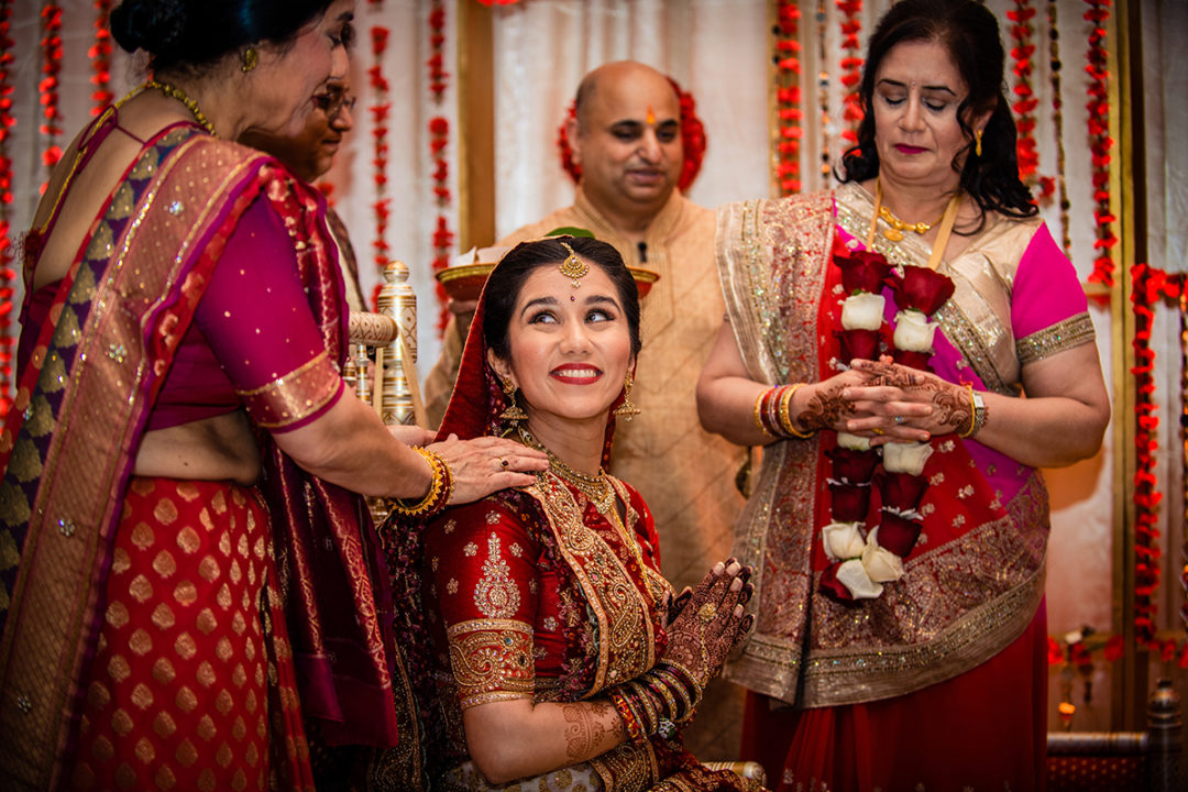  Documentary wedding photography of Indian bride with family at Hyatt Regency Dulles, Virginia by Washington DC wedding photographer Anji Martin of Potok’s World Photography