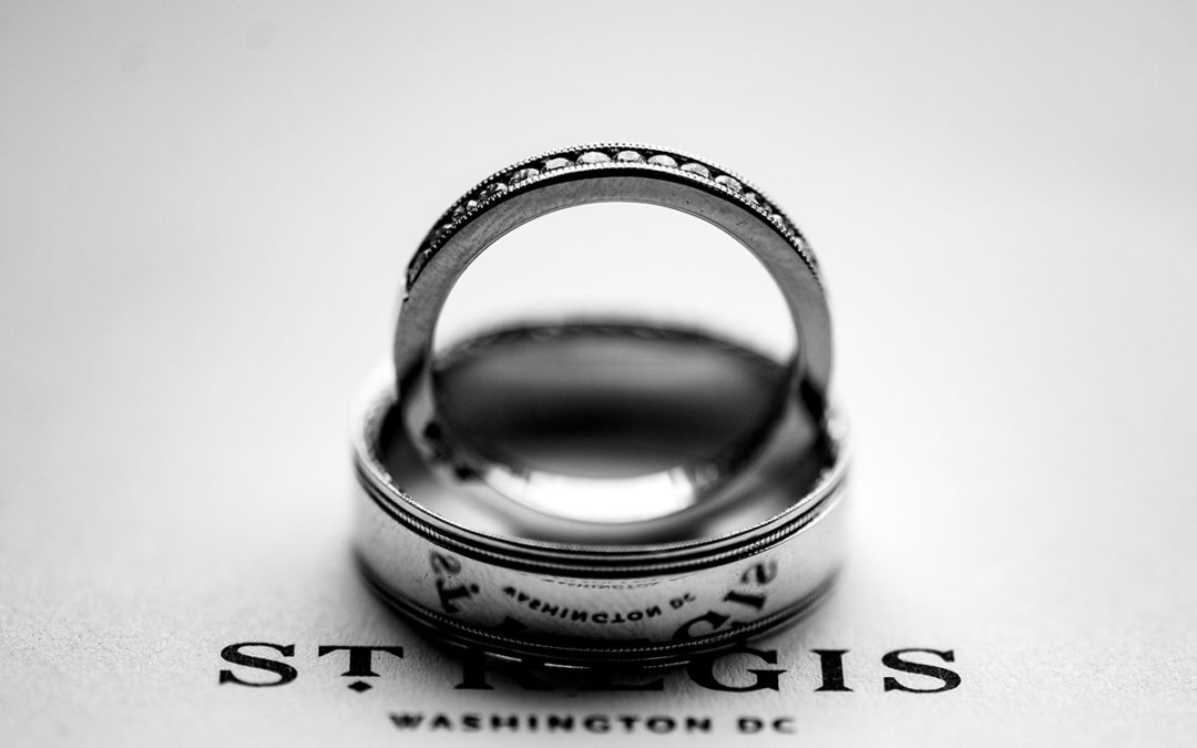 Wedding ring details at the St. Regis DC wedding by Potok's World Photography