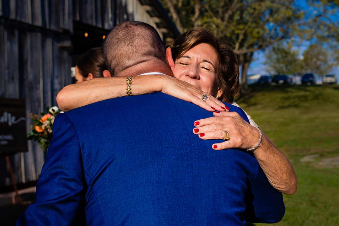 Fall outdoor wedding ceremony at Vanish Brewery in Virginia by DC wedding photographers of Potok's World Photography