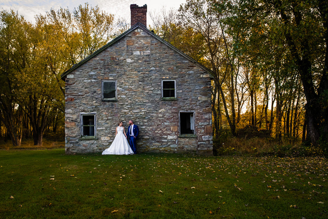 Fall outdoor couples portraits at Vanish Brewery in Virginia by DC wedding photographers of Potok's World Photography