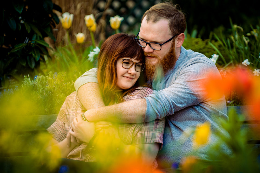 Spring engagement session in the Mary Rippley Gardens in Washington DC by DC wedding and elopement photographers of Potok's World Photography