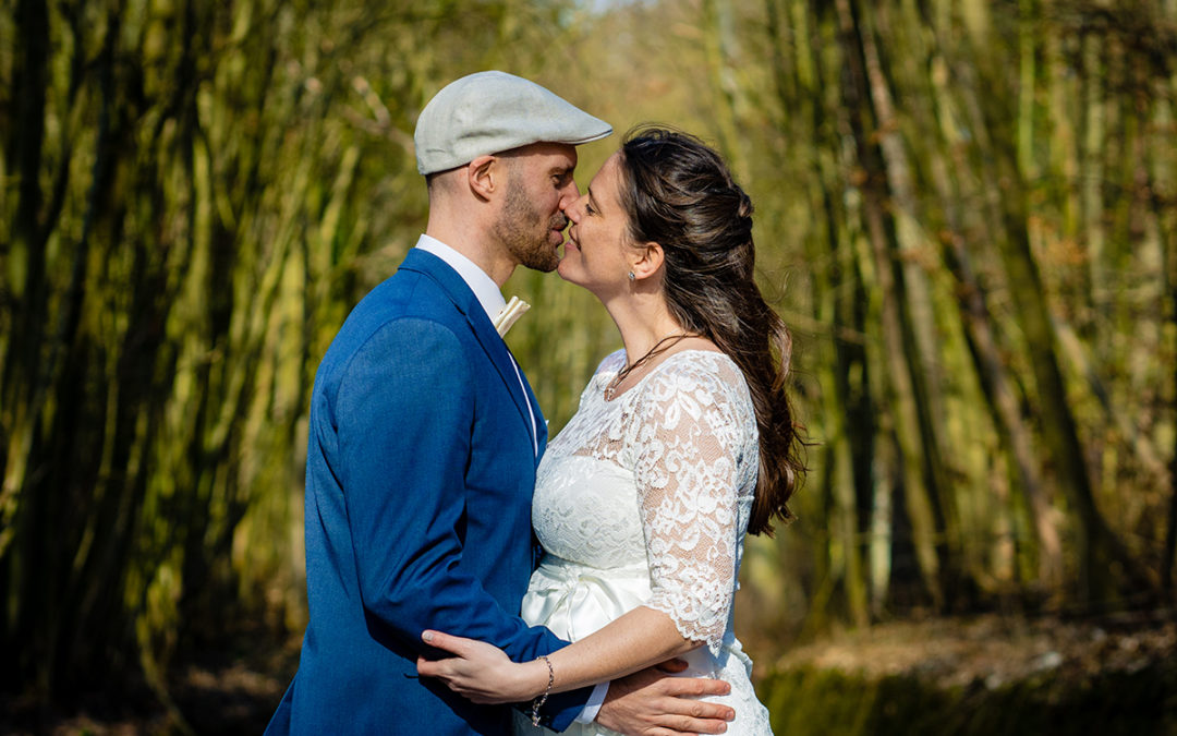 Couple's portraits at the Gehrdener Berg after courthouse wedding by DC wedding photographers of Potok's World Photography