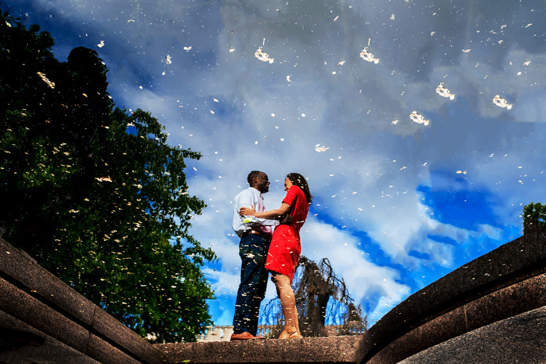 Smithsonian Moongate Garden engagement photos by DC wedding photographers of Potok's World Photography