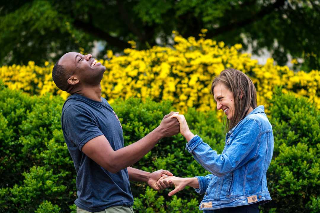 Smithsonian Garden Enid A. Haupt engagement photos by DC wedding photographers of Potok's World Photography