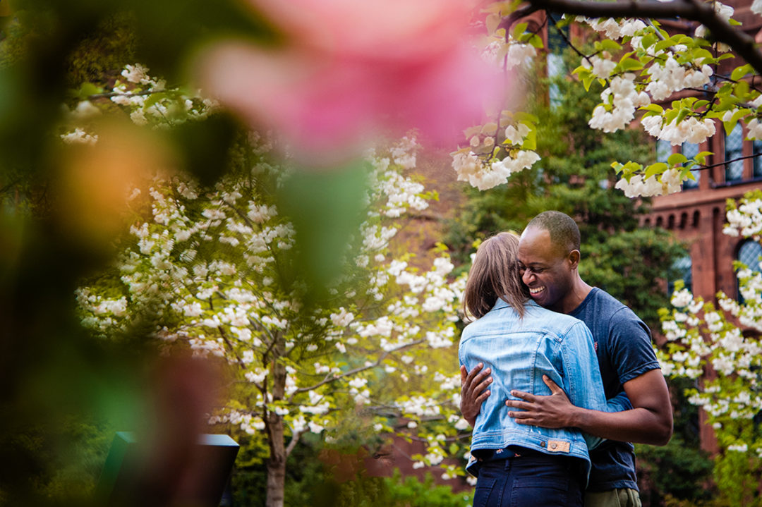 Smithsonian Garden Enid A. Haupt Cherry Blossom engagement photos by DC wedding photographers of Potok's World Photography