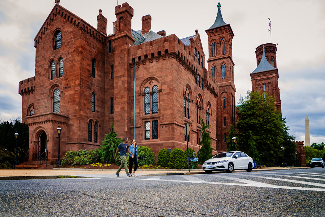 Smithsonian Garden Enid A. Haupt engagement photos by DC wedding photographers of Potok's World Photography