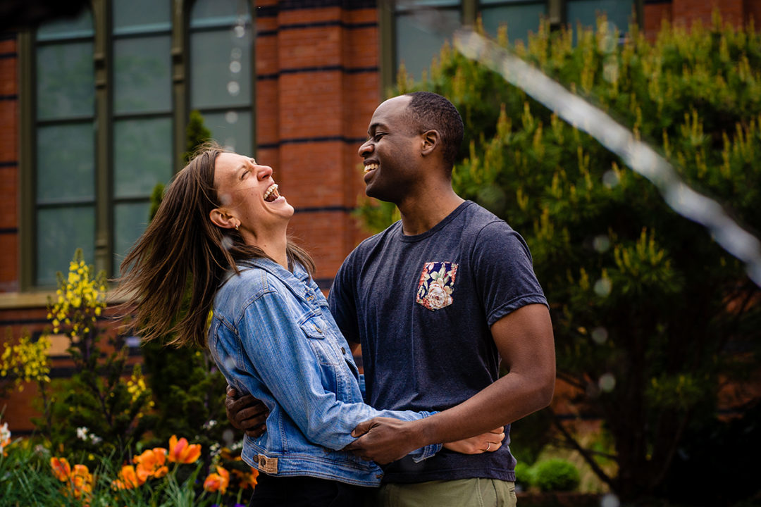 Smithsonian Garden Enid A. Haupt engagement photos by DC wedding photographers of Potok's World Photography