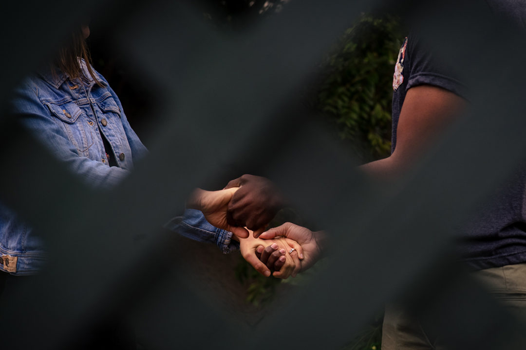 Smithsonian Mary Livingston Ripley Garden engagement photos by DC wedding photographers of Potok's World Photography