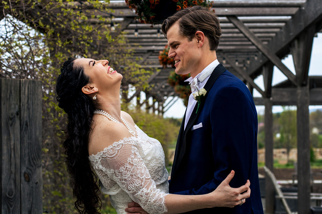 Bride and groom post wedding couple's portraits at Salamander Resort in Virginia by DC wedding photographers of Potok's World Photography