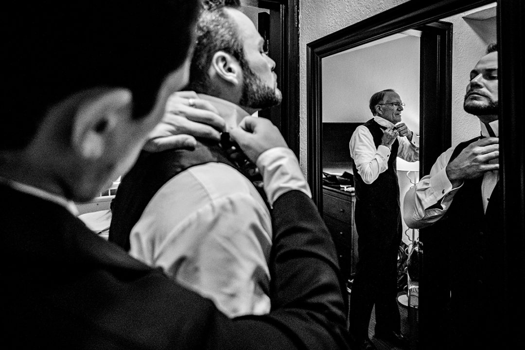 Groom and groomsmen getting ready at Capitol Hill Hotel in Washington DC by Potok's World Photography