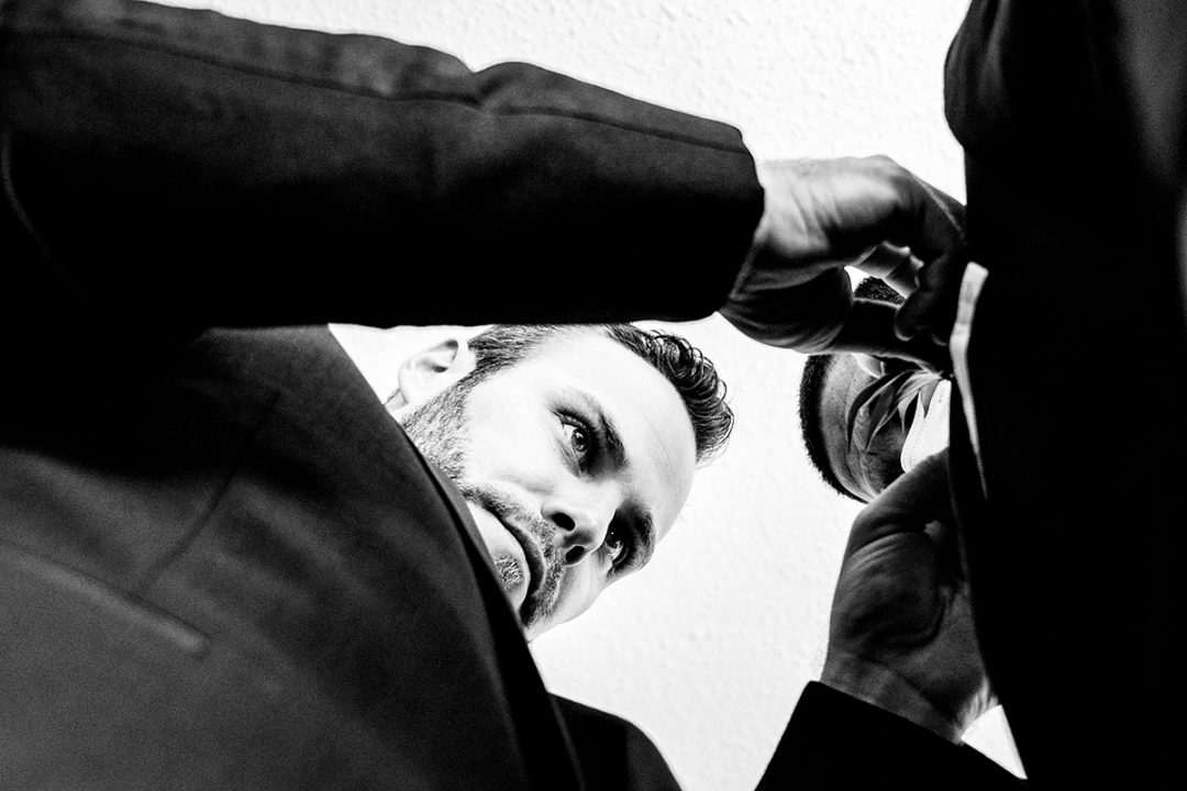 Groom and groomsmen getting ready at Capitol Hill Hotel in Washington DC by Potok's World Photography