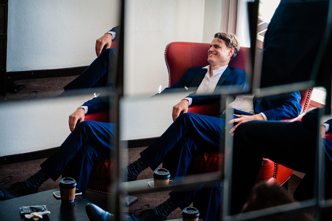 Groom and groomsmen getting ready at Capitol Hill Hotel in Washington DC by Potok's World Photography