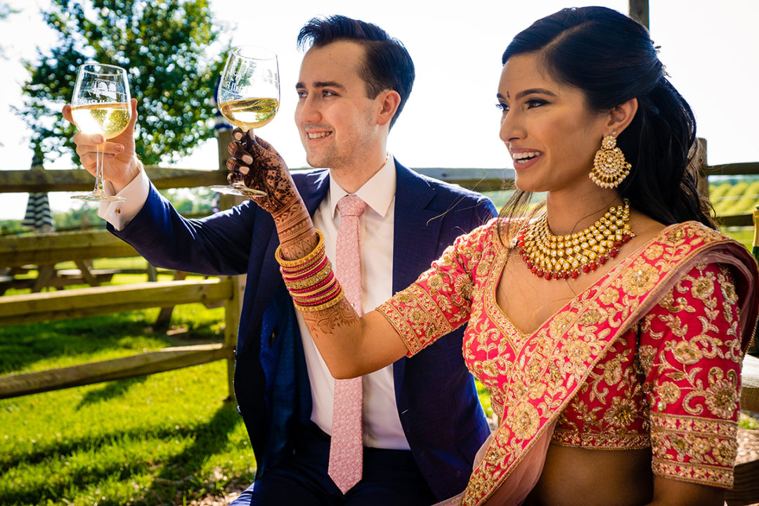 Indian American Fusion wedding at the Winery at Bull Run by DC wedding photographers of Potok's World Photography