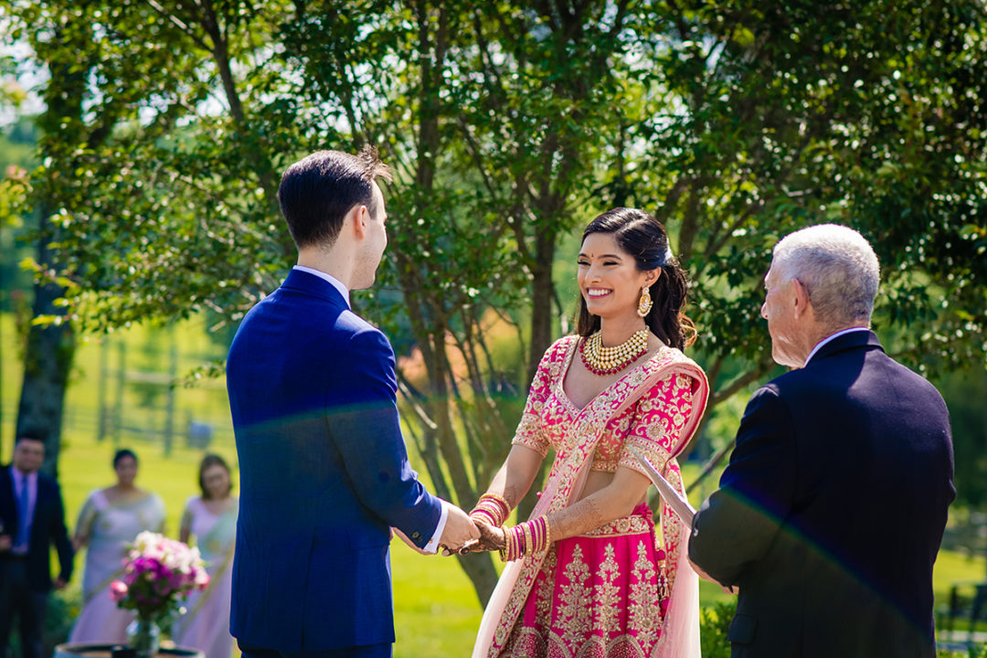 Indian American fusion wedding at the Winery at Bull Run by DC wedding photographers of Potok's World Photography