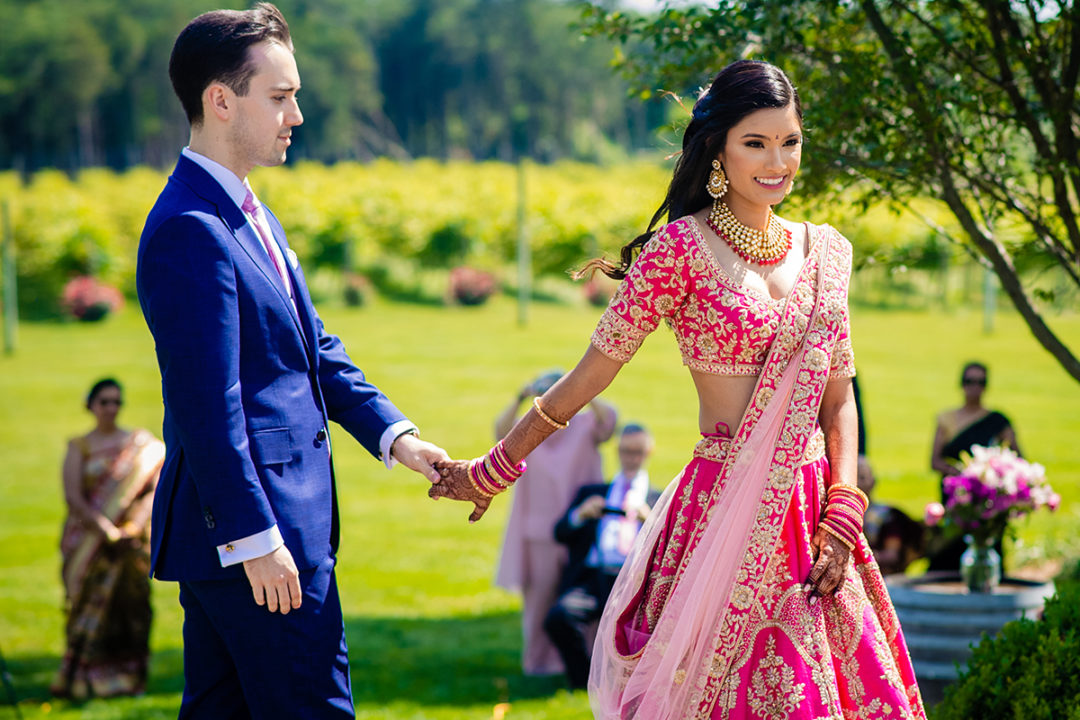 Indian American fusion wedding at the Winery at Bull Run by DC wedding photographers of Potok's World Photography