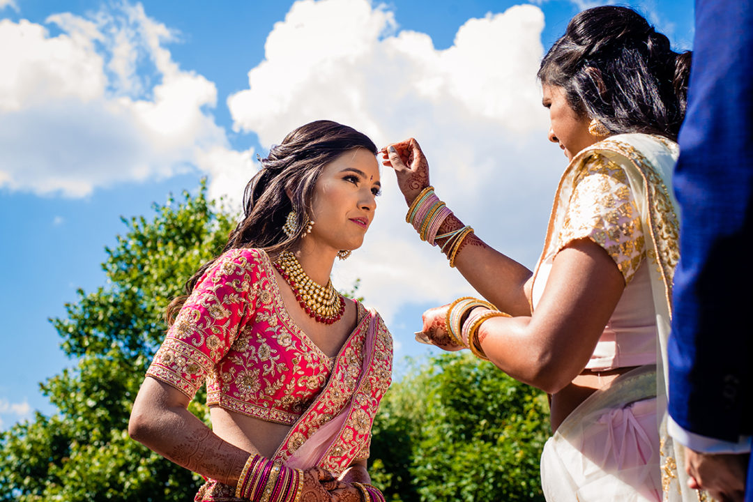 Indian American fusion wedding at the Winery at Bull Run by DC wedding photographers of Potok's World Photography