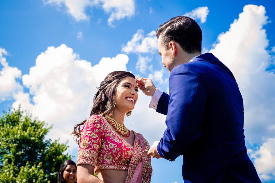 Indian American fusion wedding at the Winery at Bull Run by DC wedding photographers of Potok's World Photography