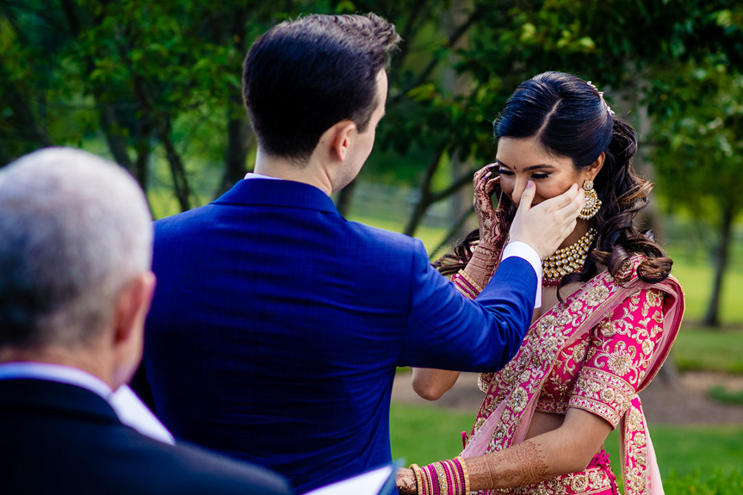 Indian American fusion wedding at the Winery at Bull Run by DC wedding photographers of Potok's World Photography