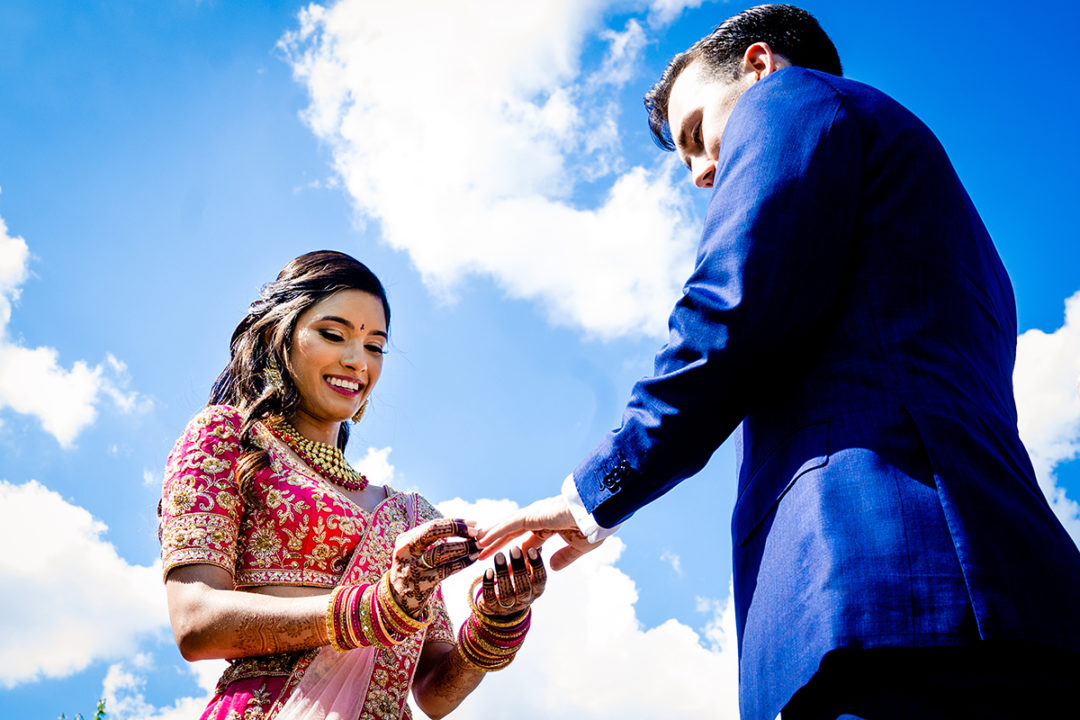 Indian American fusion wedding at the Winery at Bull Run by DC wedding photographers of Potok's World Photography