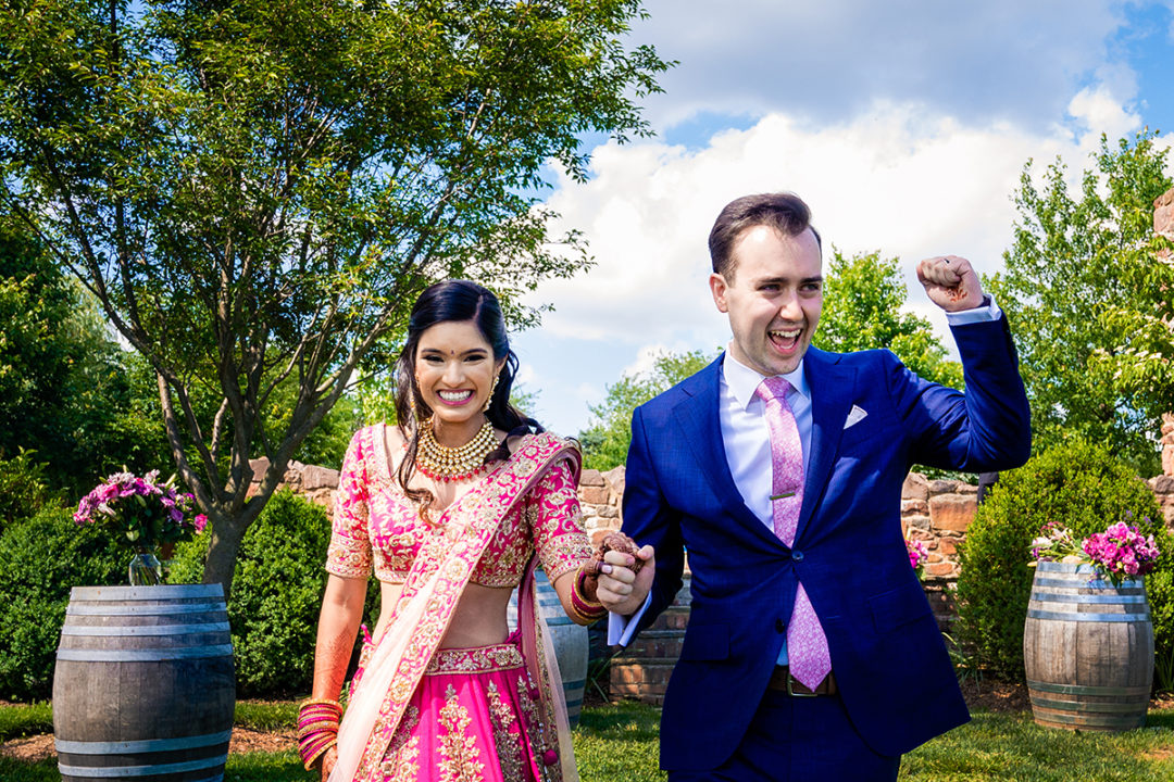 Indian American fusion wedding at the Winery at Bull Run by DC wedding photographers of Potok's World Photography