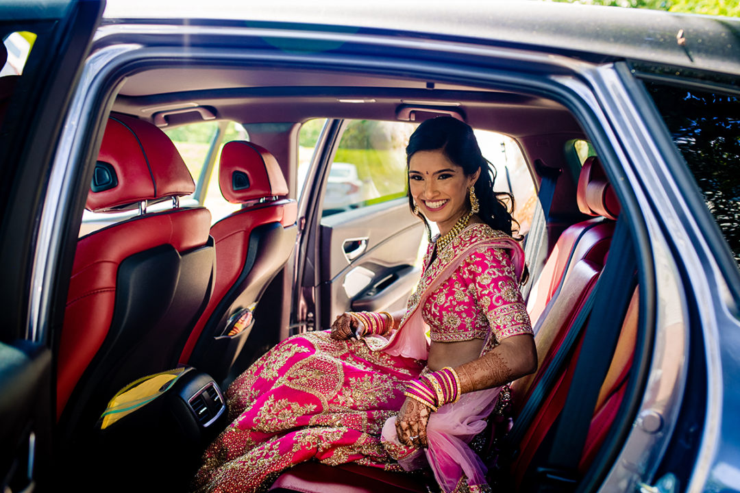 Indian bride getting ready before wedding ceremony at the Winery at Bull Run Virginia by Potok's World Photography