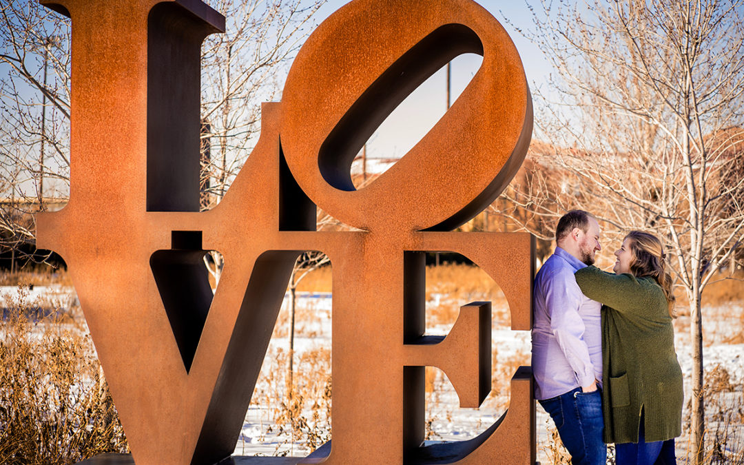 Minneapolis Sculpture Garden Engagement Photos | Minnesota Winter Engagement Session