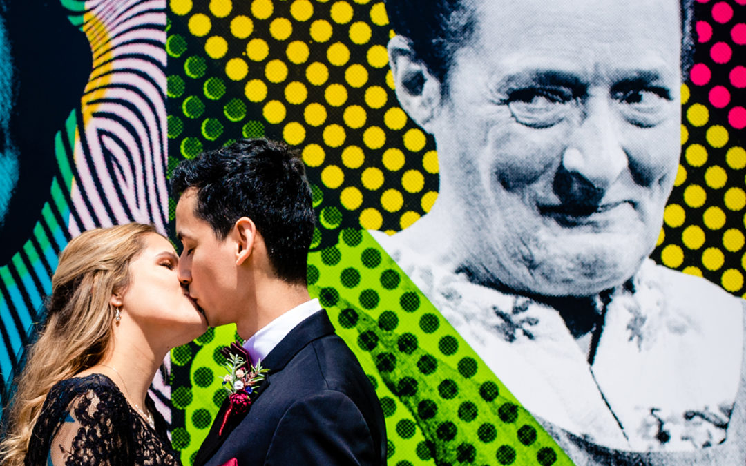 Logan Circle Wedding Portraits after their ceremony at Fathom Gallery in DC by Potok's World Photography