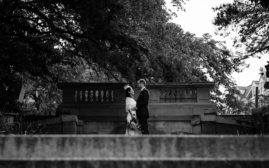 Spanish Steps DC bride and groom wedding portraits by Potok's World Photography