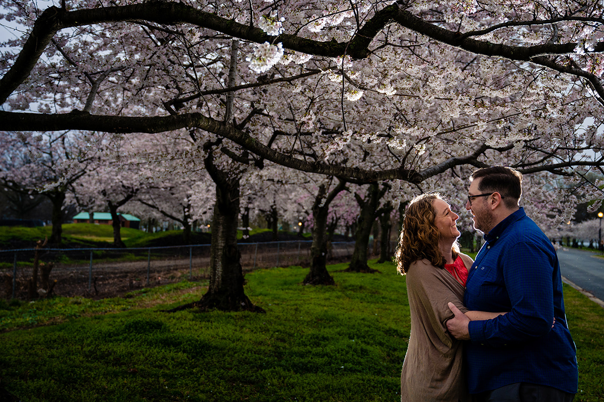 Hains Point and East Potomac Park DC Cherry Blossom Engagement Session by Potok's World Photography