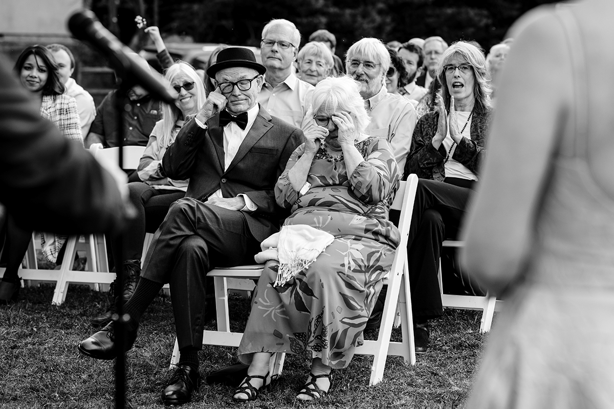 Fall outdoor wedding ceremony at the Ward Museum of Wildfowl Art in Maryland by DC wedding photographers of Potok's World Photography