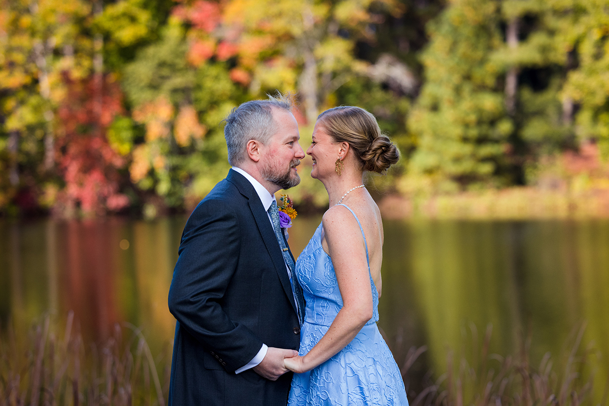 Bride and groom portraits at the Ward Museum of Wildfowl Art in Maryland before ceremony by Washington DC wedding photographers of Potok's World Photography