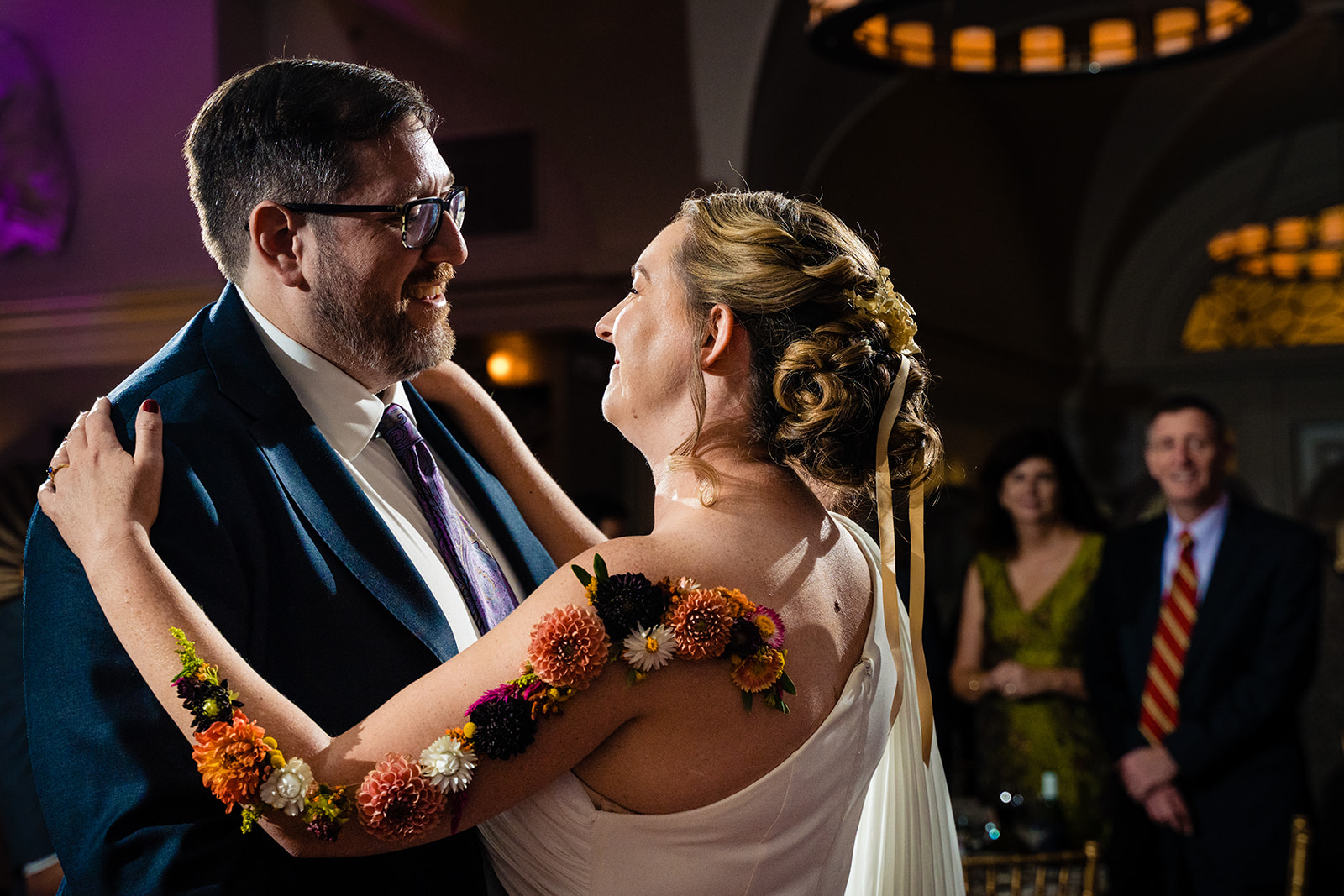 Bride and groom's first dance at their wedding reception at Hotel Monaco in Washington DC by Potok's World Photography