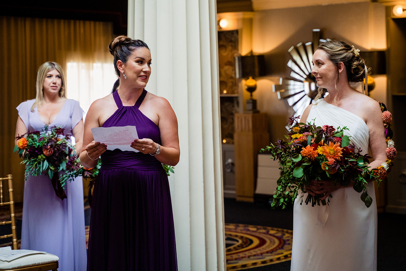 Wedding ceremony at the Kimpton Hotel Monaco in Washington DC by Potok's World Photography