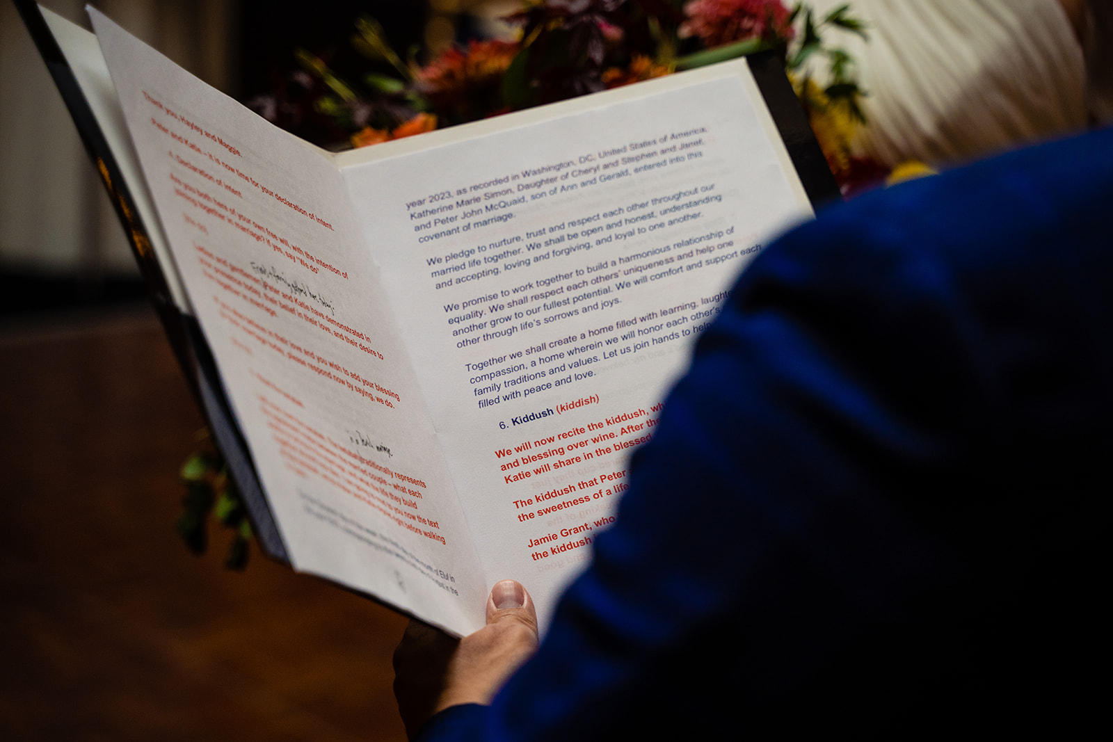 Wedding ceremony at the Kimpton Hotel Monaco in Washington DC by Potok's World Photography