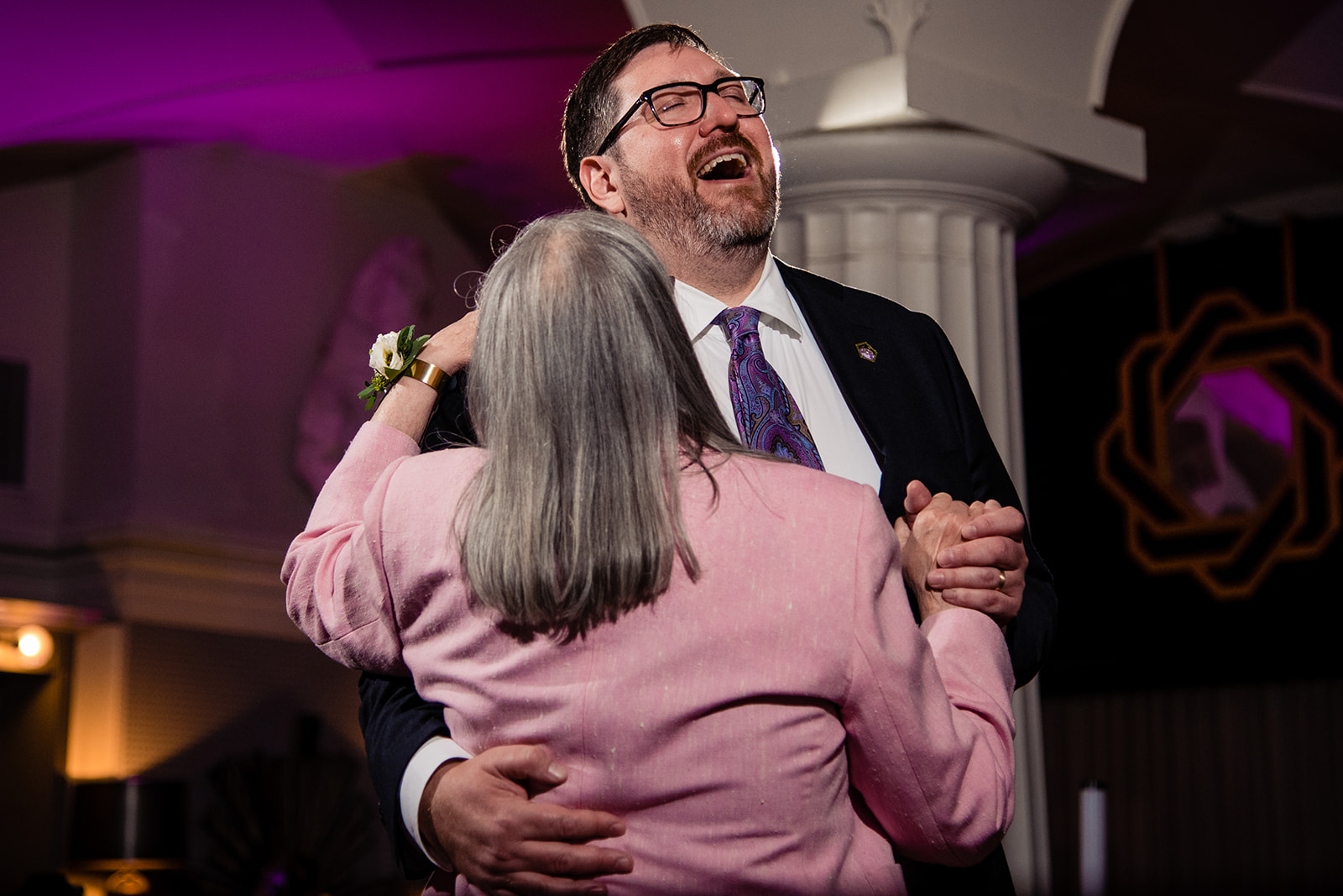 Mother-son dance at the wedding reception at Hotel Monaco in Washington DC by Potok's World Photography