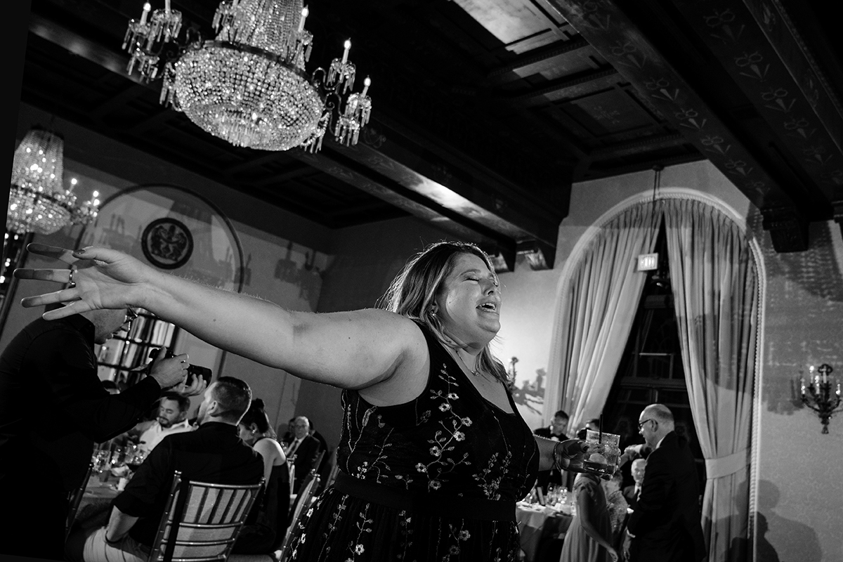 Dance floor moments at a wedding reception at the St. Regis in Washington DC by Potok's World Photography